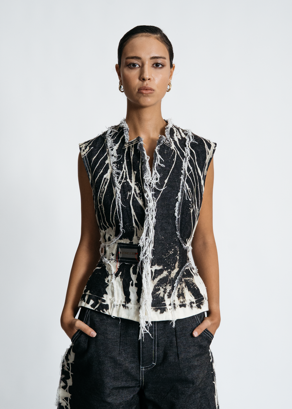 [SYSTEM ID: ERROR_304 – Black Distressed Signal Vest]