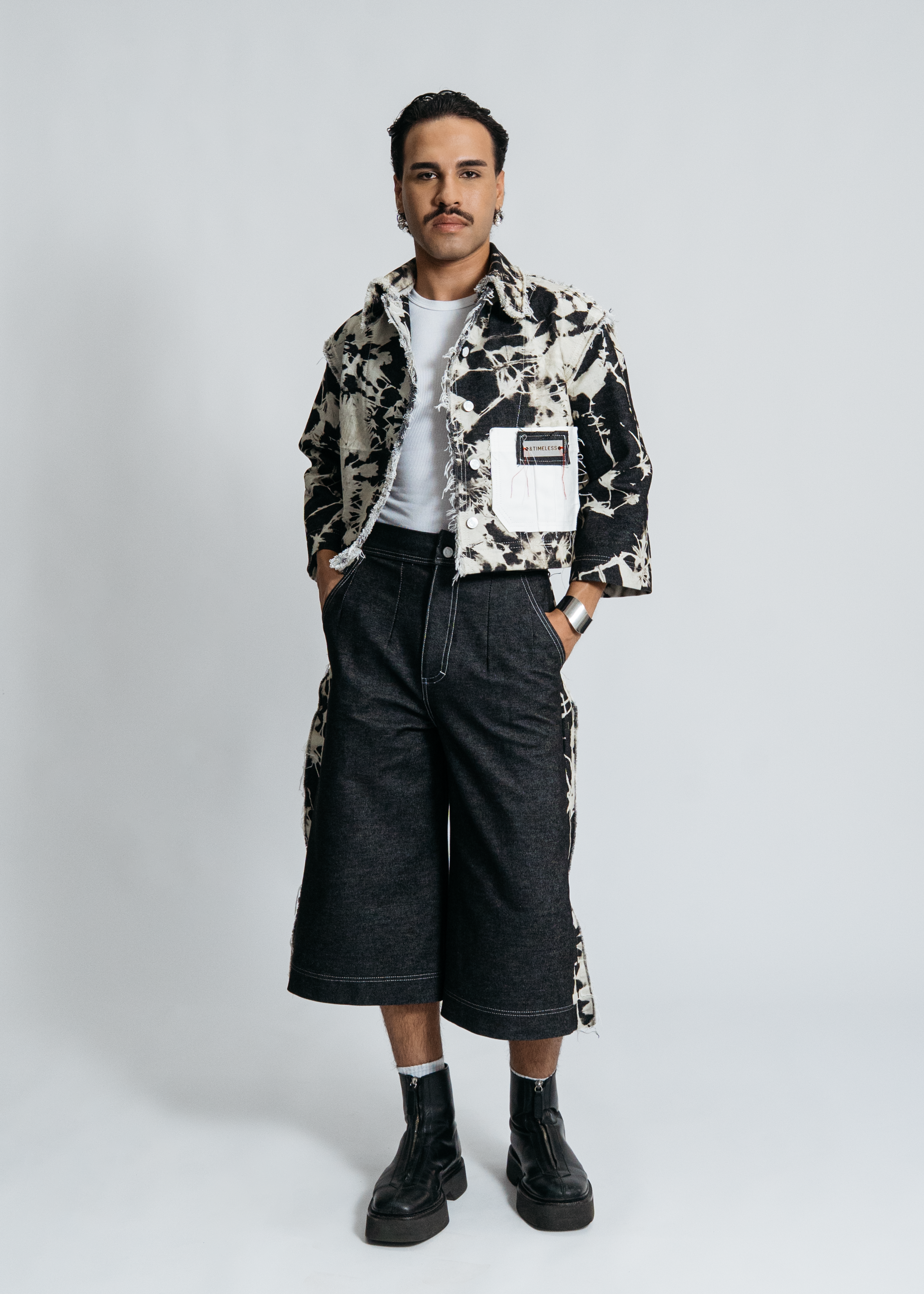 [SYSTEM ID: ERROR_101 – Black Cut-Off Signal Jorts]