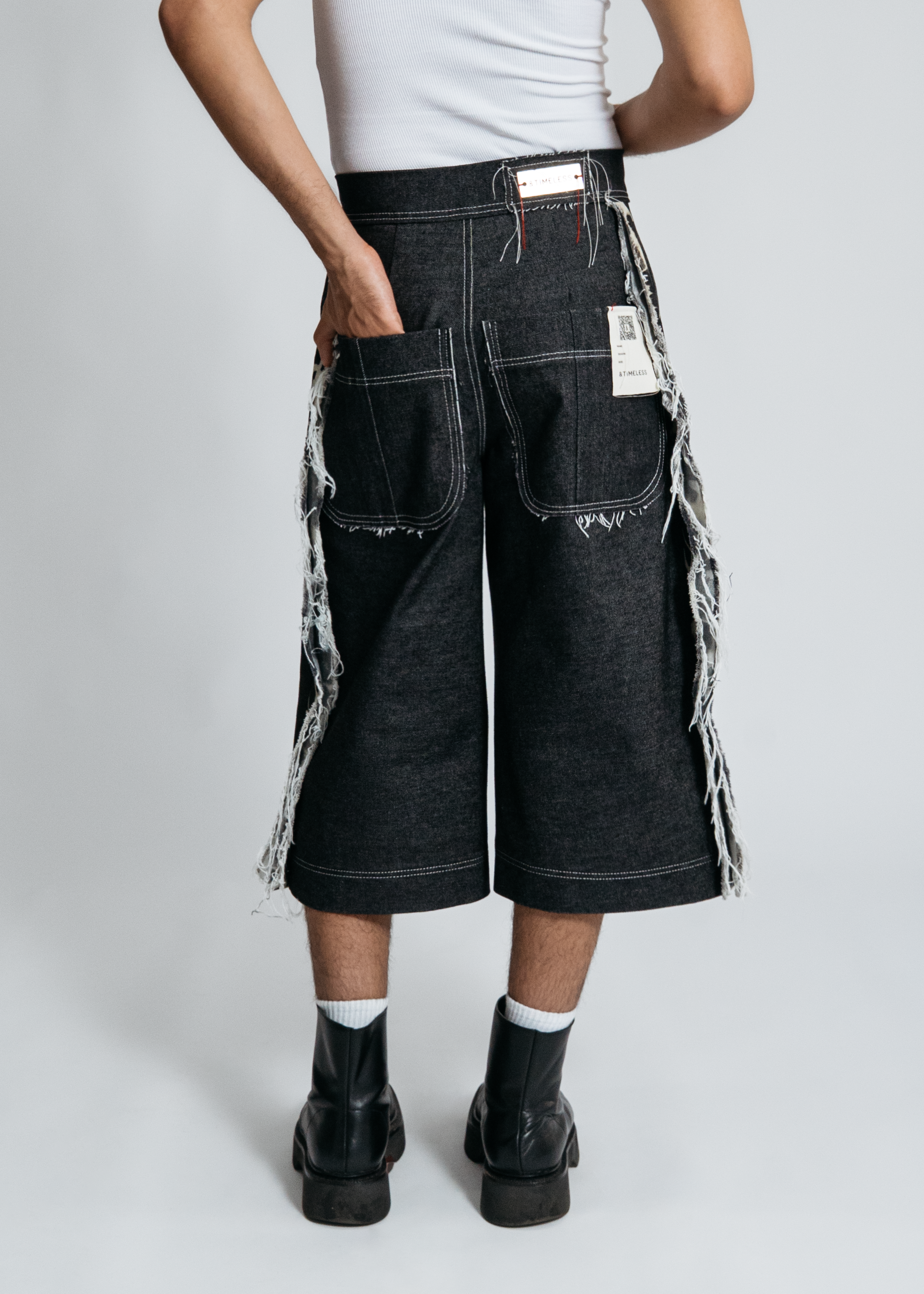 [SYSTEM ID: ERROR_101 – Black Cut-Off Signal Jorts]