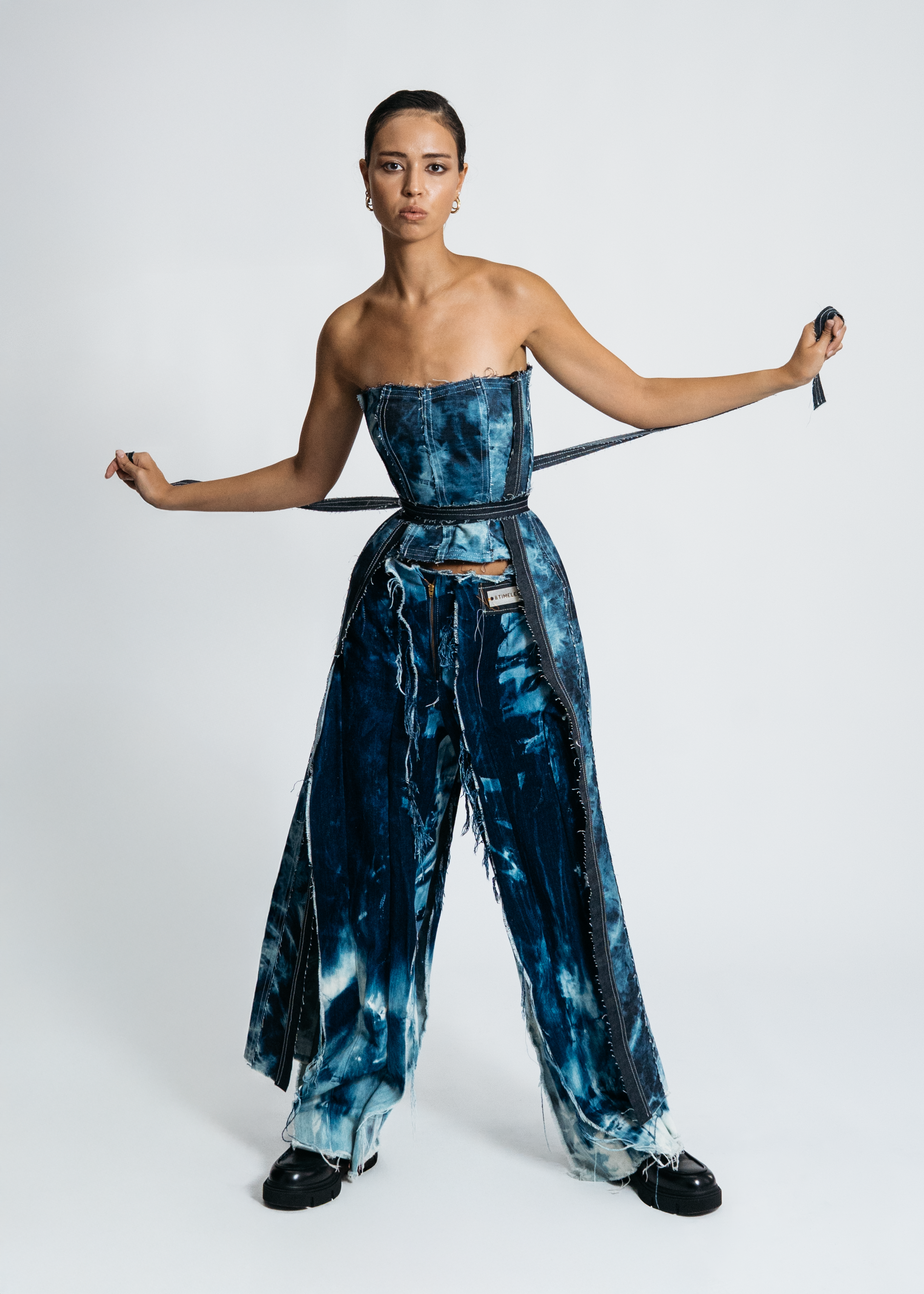 [SYSTEM ID: ERROR_400 – Blue Rhythm Disrupted Corset]