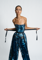 [SYSTEM ID: ERROR_400 – Blue Rhythm Disrupted Corset]