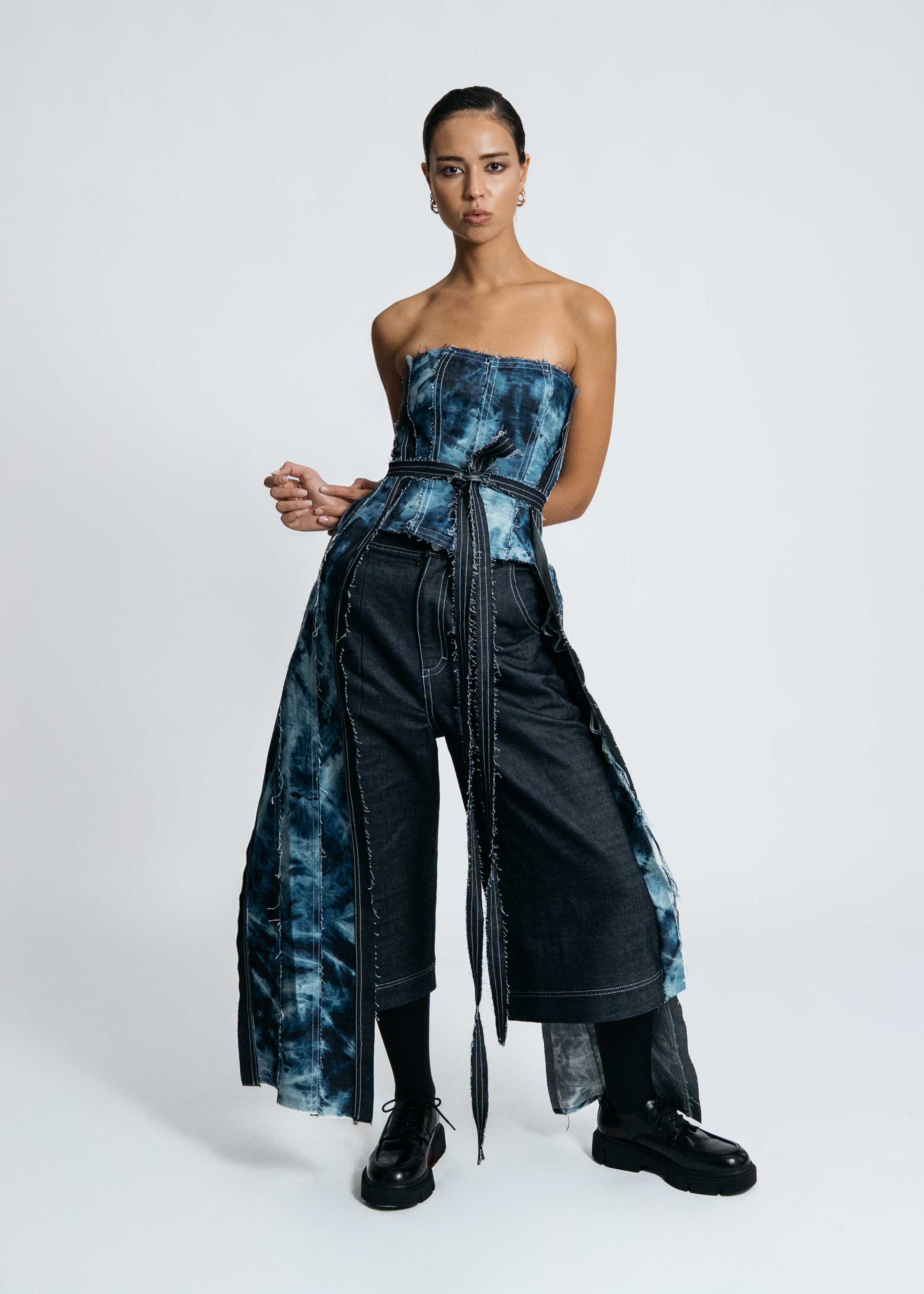 [SYSTEM ID: ERROR_400 – Blue Rhythm Disrupted Corset]