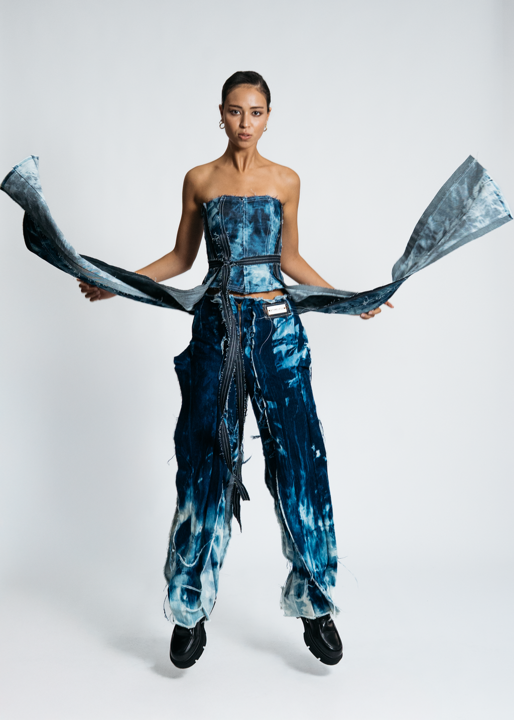 [SYSTEM ID: ERROR_400 – Blue Rhythm Disrupted Corset]