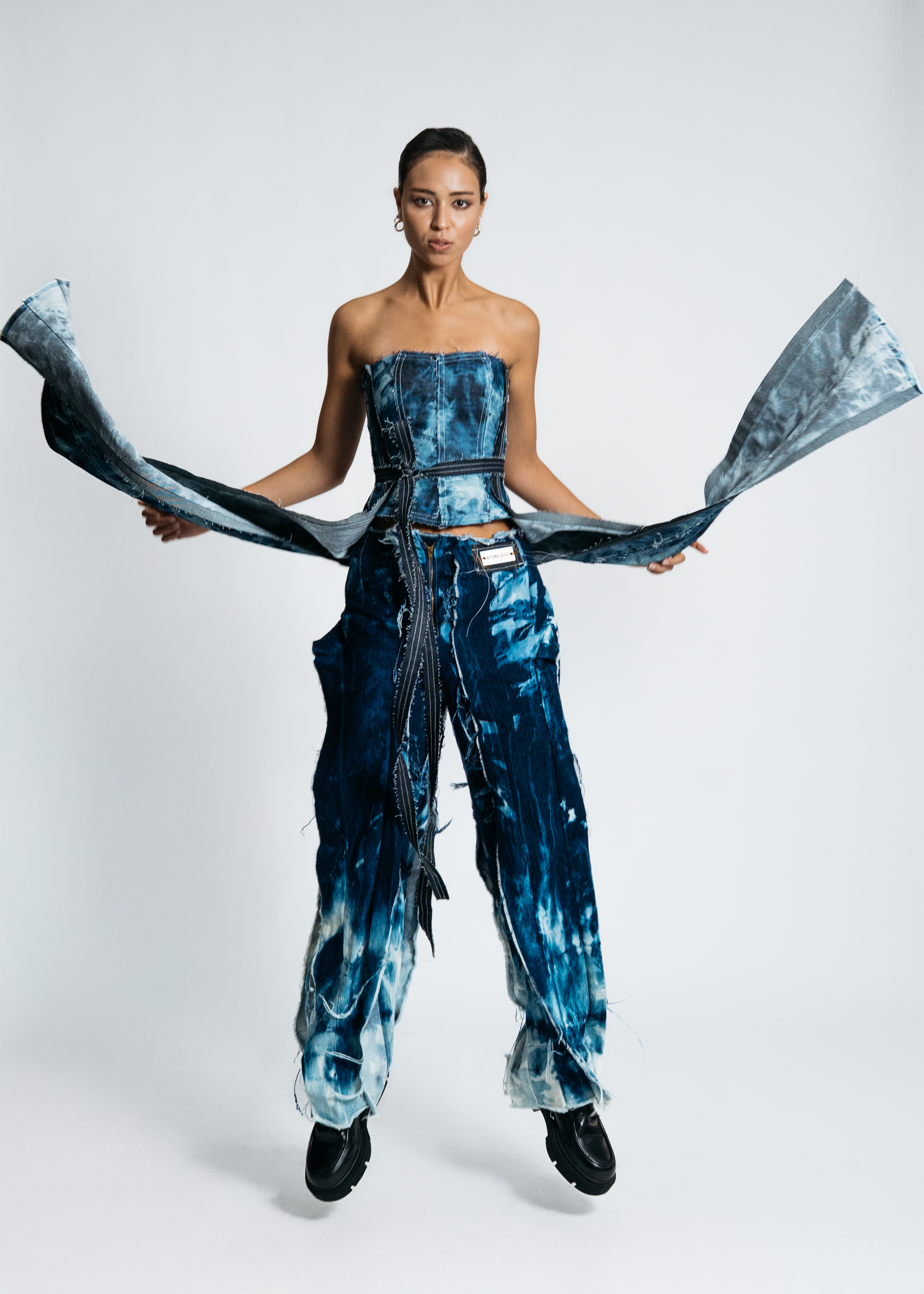 [SYSTEM ID: ERROR_400 – Blue Rhythm Disrupted Corset]